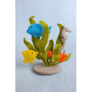 Waterplantjes, vissen en zeepaardje